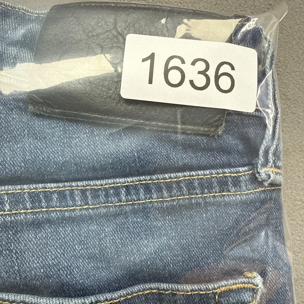 NoEnd Denim Jeans Womens 24 Blue Kick Flare Mid Rise Medium Wash USA Made‎